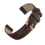 Genuine Leather Brown Bosun Watch Strap - Rose Gold Buckle-0