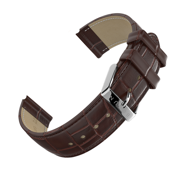 Genuine Leather Brown Bosun Watch Strap - Stainless Steel Buckle-0