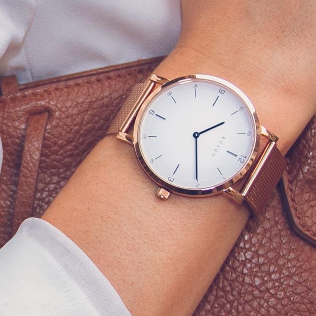Bosun Pacific in Rose Gold with Milanese mesh strap